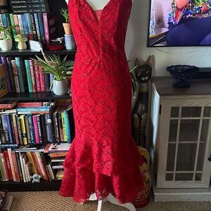 Candalite Size Small Red Sequin Dress Cocktail wear formal dress Occasion dress